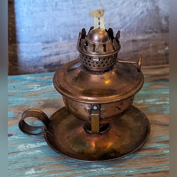 Vintage Hilco Brit Empire Swivel Copper Oil Lamp - Picture 6 of 12